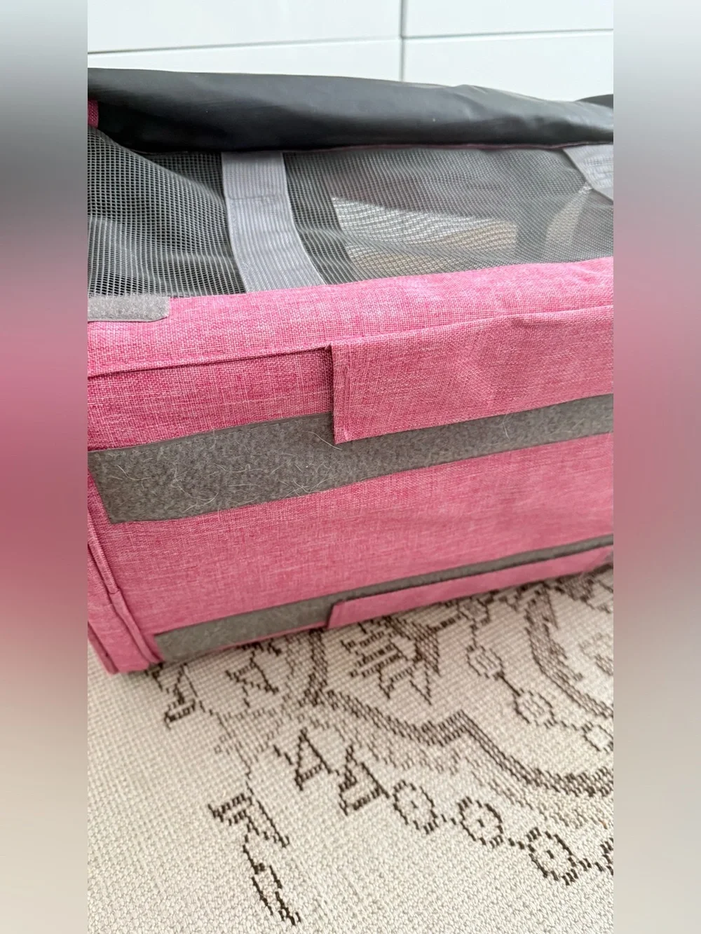 Soft-Sided Pink Pet Carrier Tote - Portable Dog & Cat Travel Bag